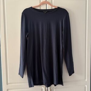 Eileen Fisher Navy Long Sleeve Top